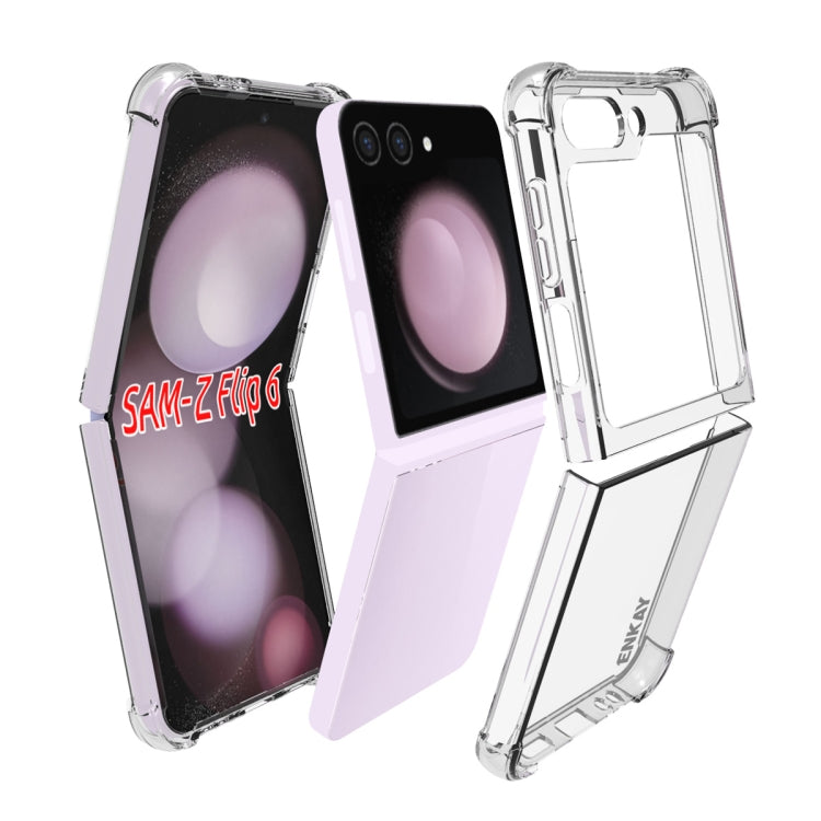 For Samsung Galaxy Z Flip7 FE / Flip6 ENKAY Hat-Prince Transparent TPU Shockproof Phone Case by ENKAY