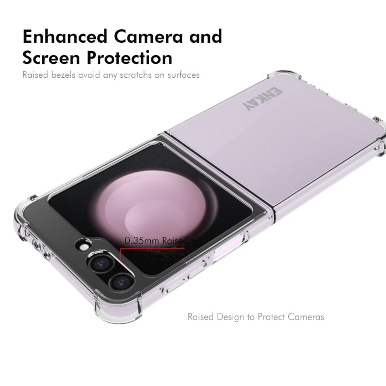 For Samsung Galaxy Z Flip6 ENKAY Clear TPU Shockproof Anti-slip Phone Case - Galaxy Z Flip6 5G Cases by ENKAY | Online Shopping UK | buy2fix