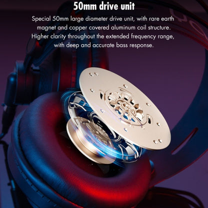 Yanmai D68-A Foldable Lightweight Recording Monitor Headphone(Golden) - Multimedia Headset by Yanmai | Online Shopping UK | buy2fix