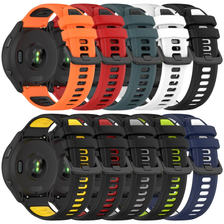 For Huawei GT2 Pro 22mm Sports Two-Color Silicone Watch Band(Black+Green) by buy2fix