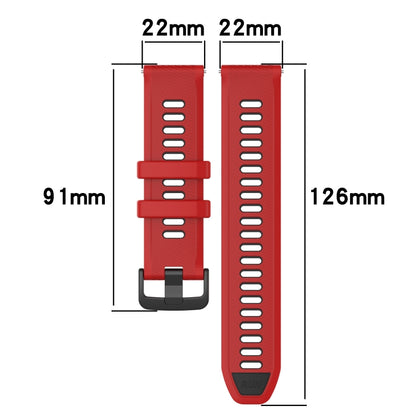 For Huawei Watch 3 Pro New 22mm Sports Two-Color Silicone Watch Band(Red+Black) by buy2fix