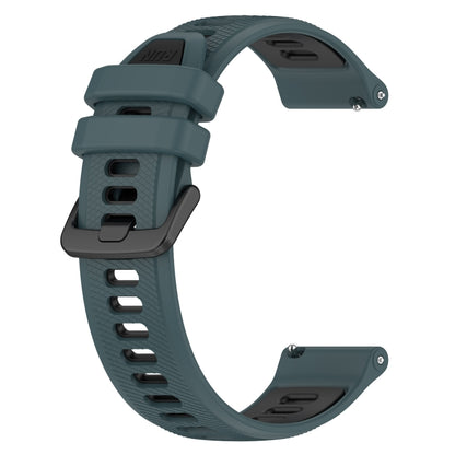 For Huawei Watch GT 2E 22mm Sports Two-Color Silicone Watch Band(Olive Green+Black) by buy2fix
