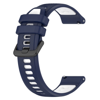 For Honor Magic Watch 2 46mm 22mm Sports Two-Color Silicone Watch Band(Midnight Blue+White) by buy2fix