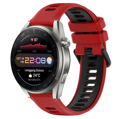 For Huawei Watch 3 Pro New 22mm Sports Two-Color Silicone Watch Band(Red+Black) by buy2fix