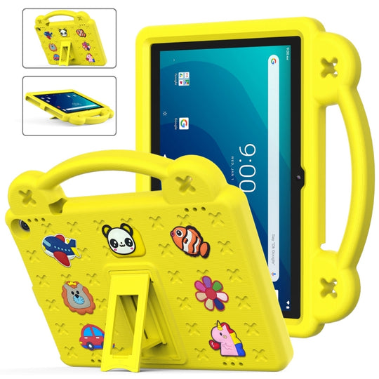 For Walmart Onn 10.1 Tablet 2022 / 100071485 Handle Kickstand Children EVA Shockproof PC Tablet Case(Yellow)
