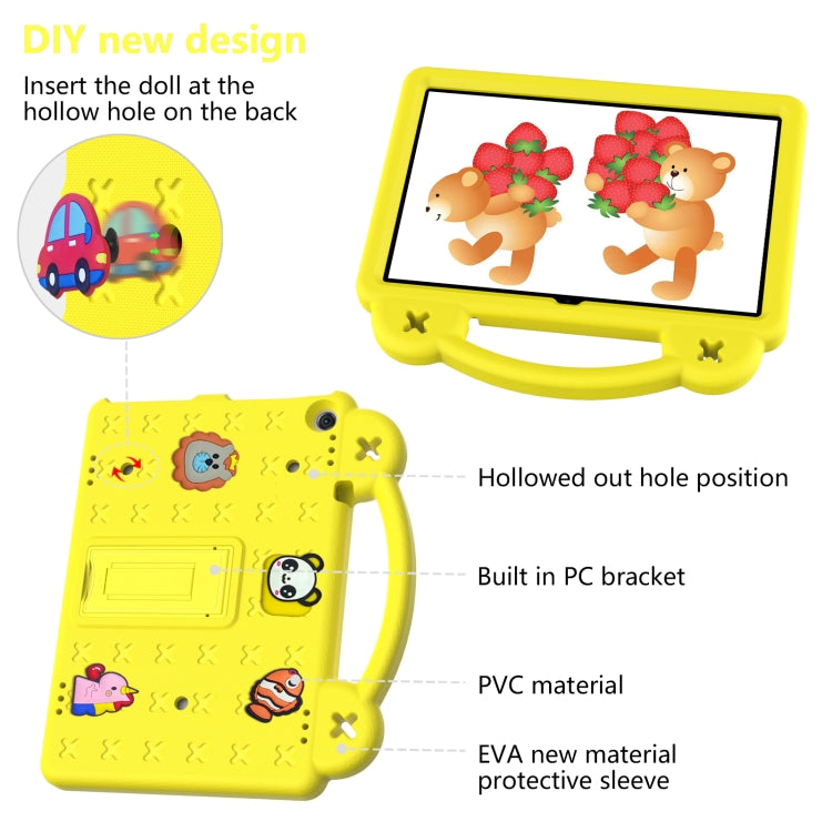 For Walmart Onn 10.1 2022 / 100071485 Handle Kickstand Children EVA Shockproof PC Tablet Case(Yellow) - Others by buy2fix | Online Shopping UK | buy2fix