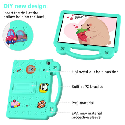 For Amazon Fire HD 10 2021 Handle Kickstand Children EVA Shockproof PC Tablet Case(Mint Green) - Amazon by buy2fix | Online Shopping UK | buy2fix
