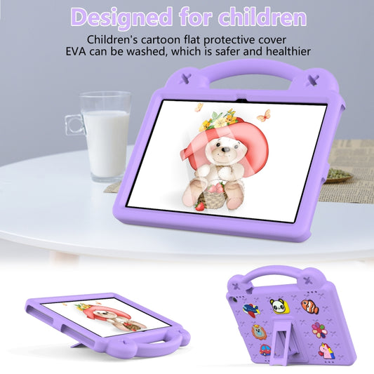 For Amazon Fire HD 10 2021 Handle Kickstand Children EVA Shockproof PC Tablet Case(Light Purple) - Amazon by buy2fix | Online Shopping UK | buy2fix