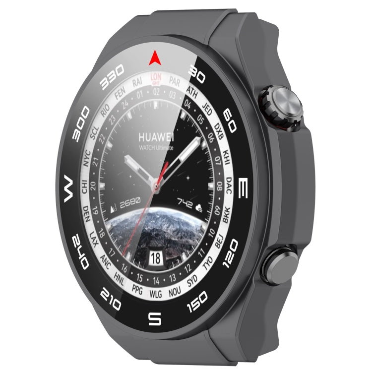 For Huawei Watch Ultimate PC+ Toughened Film Integrated Watch Protective Case(Grey) by buy2fix