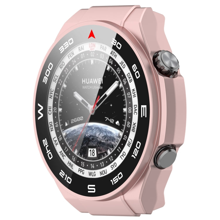 For Huawei Watch Ultimate PC+ Toughened Film Integrated Watch Protective Case(Rose Gold) by buy2fix