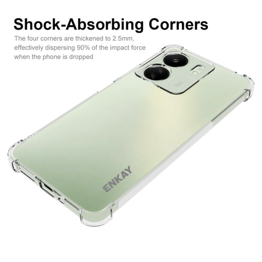 For Redmi 13C ENKAY Hat-Prince Transparent TPU Shockproof Phone Case by ENKAY