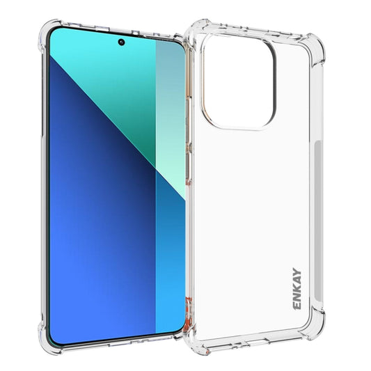 For Redmi Note 13 4G ENKAY Hat-Prince Transparent TPU Shockproof Phone Case - Xiaomi Cases by ENKAY | Online Shopping UK | buy2fix
