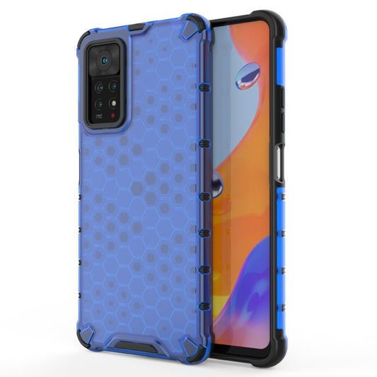 For Xiaomi Redmi Note 12 Pro 4G / Note 11 Pro 4G Global Shockproof Honeycomb Phone Case(Blue) - Xiaomi Cases by buy2fix | Online Shopping UK | buy2fix