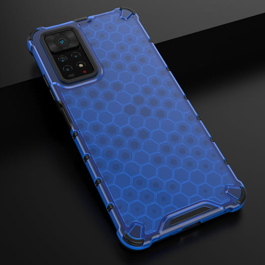 For Xiaomi Redmi Note 12 Pro 4G / Note 11 Pro 4G Global Shockproof Honeycomb Phone Case(Blue) - Xiaomi Cases by buy2fix | Online Shopping UK | buy2fix