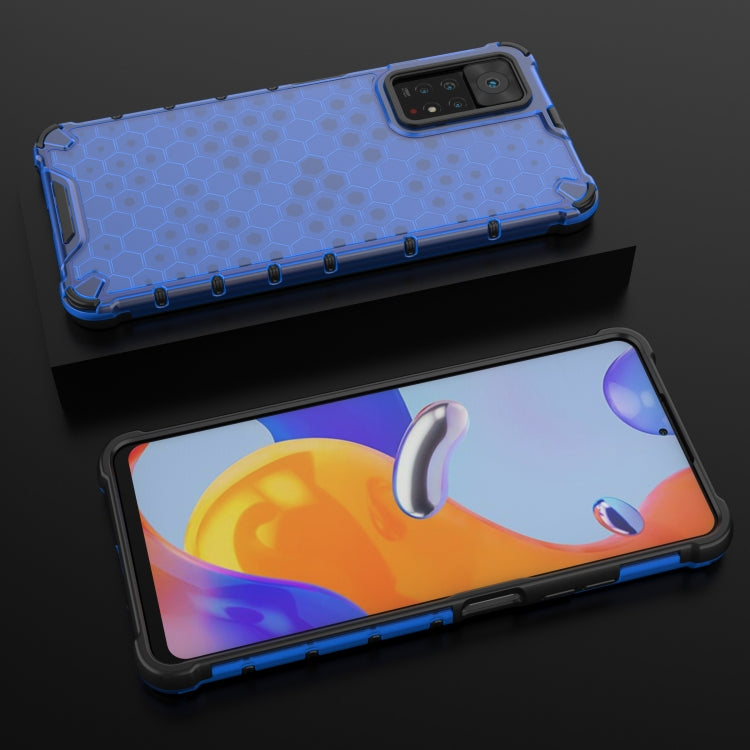 For Xiaomi Redmi Note 12 Pro 4G / Note 11 Pro 4G Global Shockproof Honeycomb Phone Case(Blue) - Xiaomi Cases by buy2fix | Online Shopping UK | buy2fix