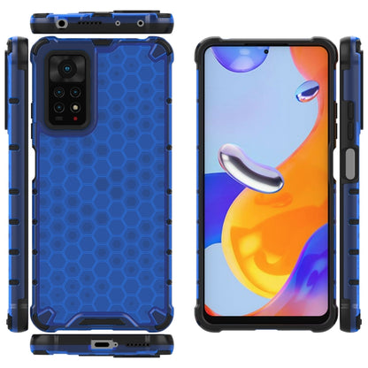 For Xiaomi Redmi Note 12 Pro 4G / Note 11 Pro 4G Global Shockproof Honeycomb Phone Case(Blue) - Xiaomi Cases by buy2fix | Online Shopping UK | buy2fix