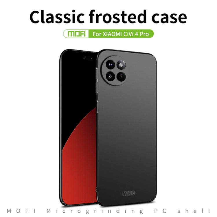For Xiaomi Civi 4 Pro MOFI Micro-Frosted PC Ultra-thin Hard Phone Case(Blue) - Xiaomi Cases by MOFI | Online Shopping UK | buy2fix