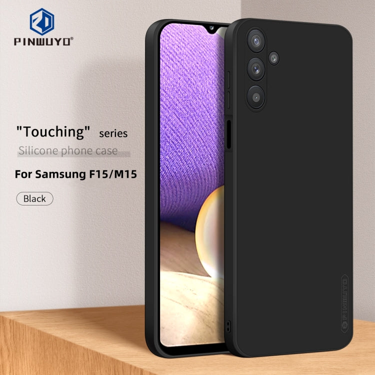 For Samsung Galaxy F15 / M15 PINWUYO Sense Series Liquid Silicone TPU Phone Case(Black) - Galaxy Phone Cases by PINWUYO | Online Shopping UK | buy2fix