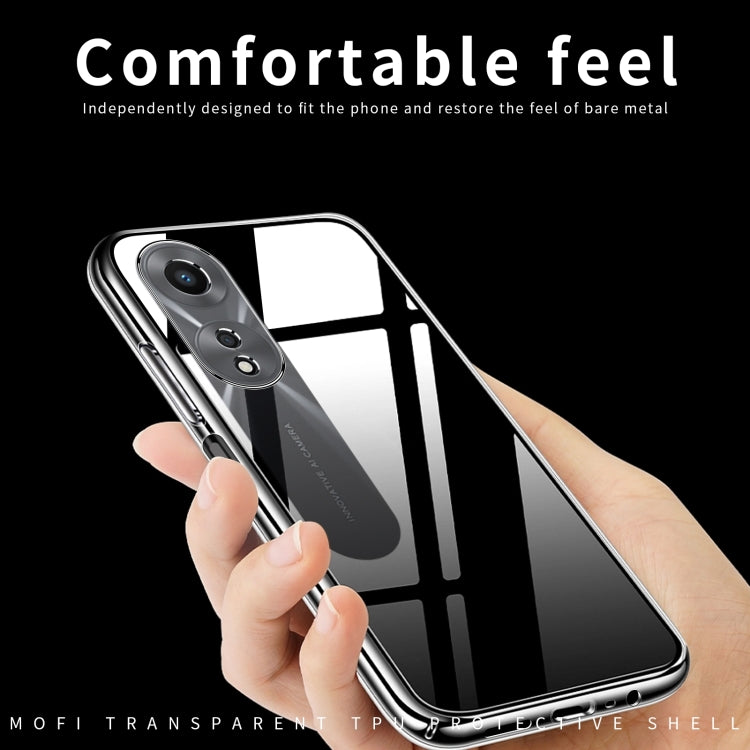 For OPPO A58 4G MOFI Ming Series Transparent Ultra-thin TPU Phone Case(Transparent) by MOFI