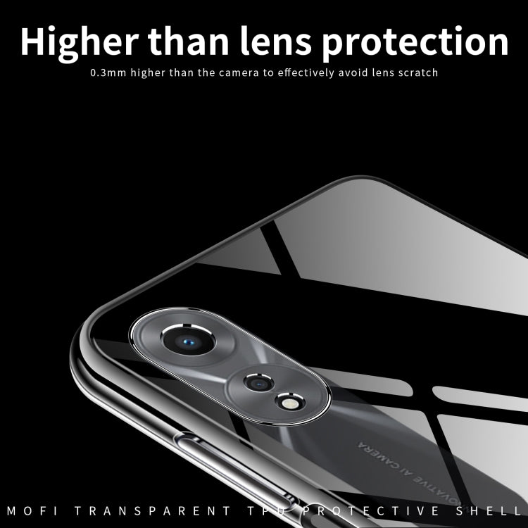 For OPPO A58 4G MOFI Ming Series Transparent Ultra-thin TPU Phone Case(Transparent) by MOFI