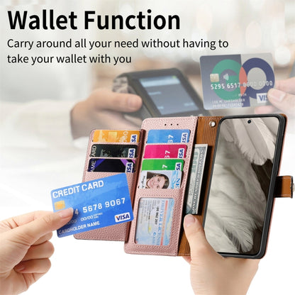 For iPhone 16 Pro Love Zipper Lanyard Leather Phone Case(Pink) by buy2fix