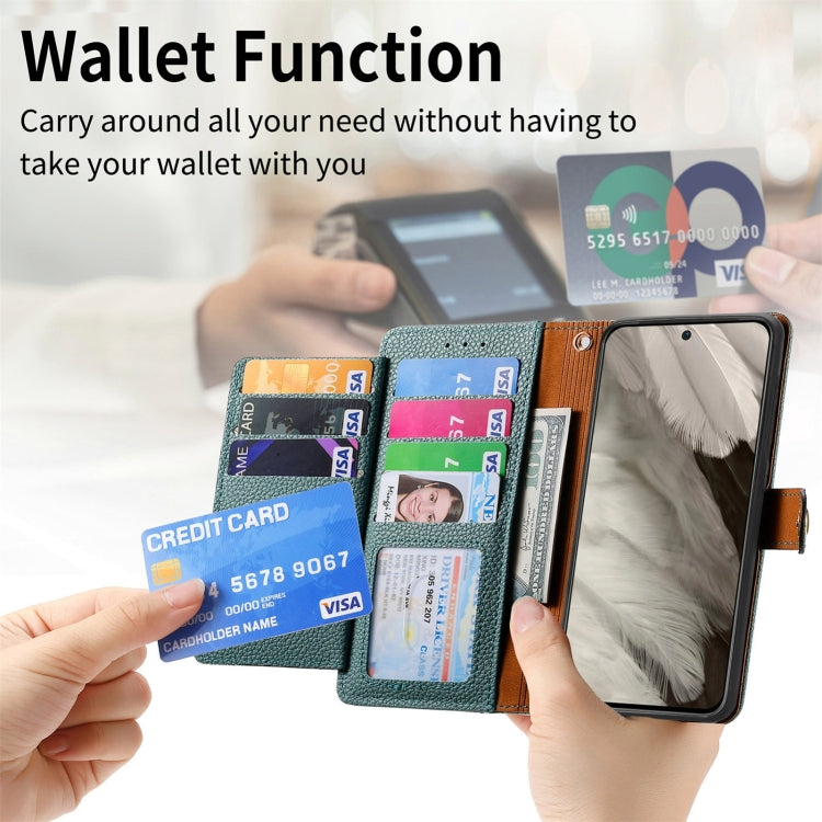 For iPhone 16 Pro Love Zipper Lanyard Leather Phone Case(Green) by buy2fix