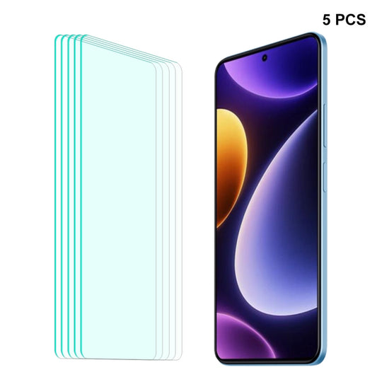 5pcs For Xiaomi Poco F5 / Redmi Note 12 Turbo ENKAY 0.26mm 9H 2.5D High Aluminum-silicon Tempered Glass Film