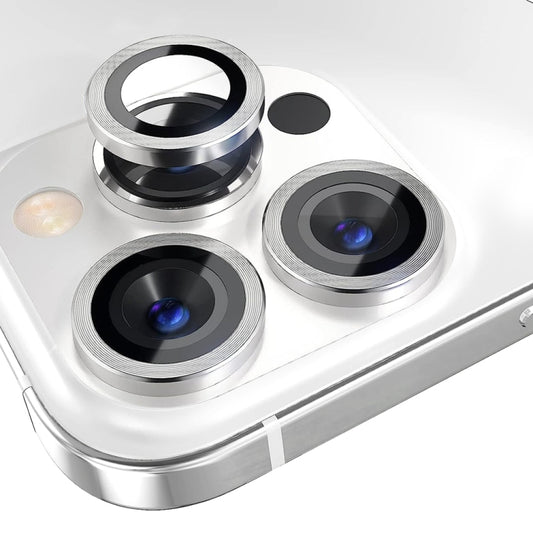 For iPhone 13 Pro / 13 Pro Max NORTHJO Camera Lens Protector Tempered Glass CD Vein Metal Ring Film(Silver) - iPhone 13 Pro Max Tempered Glass by NORTHJO | Online Shopping UK | buy2fix