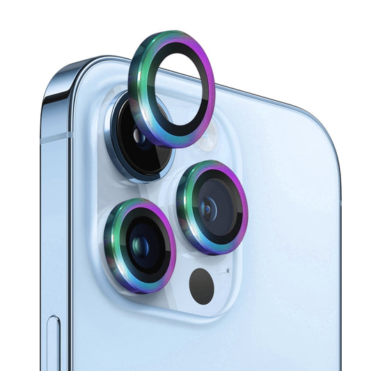 For iPhone 13 Pro / 13 Pro Max NORTHJO Camera Lens Protector Tempered Glass CD Vein Metal Ring Film(Colorful) - iPhone 13 Pro Max Tempered Glass by NORTHJO | Online Shopping UK | buy2fix