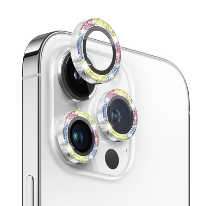 For iPhone 13 Pro / 13 Pro Max NORTHJO Camera Lens Protector Tempered Glass Bling Glitter Metal Ring Film(Colorful) - iPhone 13 Pro Max Tempered Glass by NORTHJO | Online Shopping UK | buy2fix