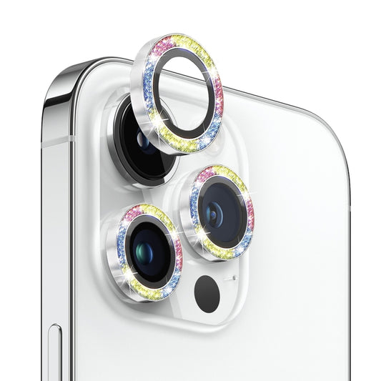 For iPhone 13 Pro / 13 Pro Max NORTHJO Camera Lens Protector Tempered Glass Bling Glitter Metal Ring Film(Colorful) - iPhone 13 Pro Max Tempered Glass by NORTHJO | Online Shopping UK | buy2fix
