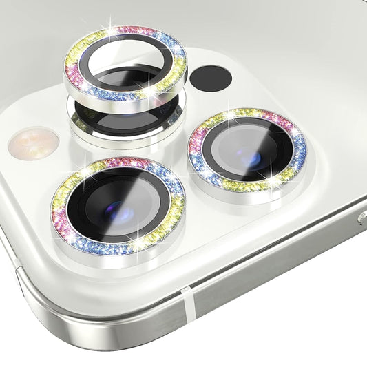 For iPhone 13 Pro / 13 Pro Max NORTHJO Camera Lens Protector Tempered Glass Bling Glitter Metal Ring Film(Colorful) - iPhone 13 Pro Max Tempered Glass by NORTHJO | Online Shopping UK | buy2fix