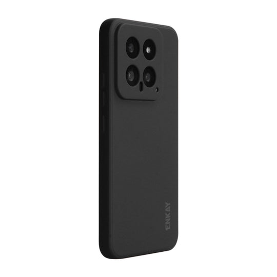 For Xiaomi 14 ENKAY Hat-Prince Liquid Silicone Shockproof Soft Phone Case(Black)