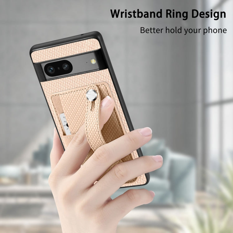 For Google Pixel 9 Wristband Kickstand Card Wallet Back Cover Phone Case with Tool Knife(Khaki) by buy2fix