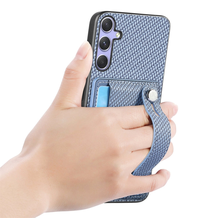 For Samsung Galaxy S25+ 5G Wristband Kickstand Wallet Back Phone Case with Tool Knife(Blue) by buy2fix