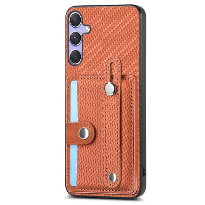 For Samsung Galaxy S25+ 5G Wristband Kickstand Wallet Back Phone Case with Tool Knife(Brown) by buy2fix