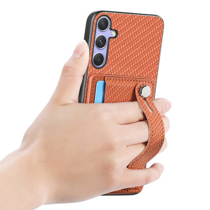 For Samsung Galaxy S25+ 5G Wristband Kickstand Wallet Back Phone Case with Tool Knife(Brown) by buy2fix