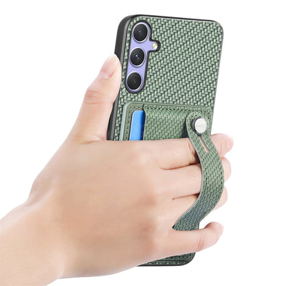 For Samsung Galaxy S25+ 5G Wristband Kickstand Wallet Back Phone Case with Tool Knife(Green) by buy2fix