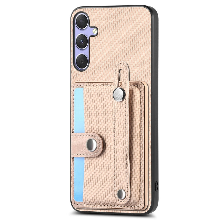 For Samsung Galaxy S25+ 5G Wristband Kickstand Wallet Back Phone Case with Tool Knife(Khaki) by buy2fix