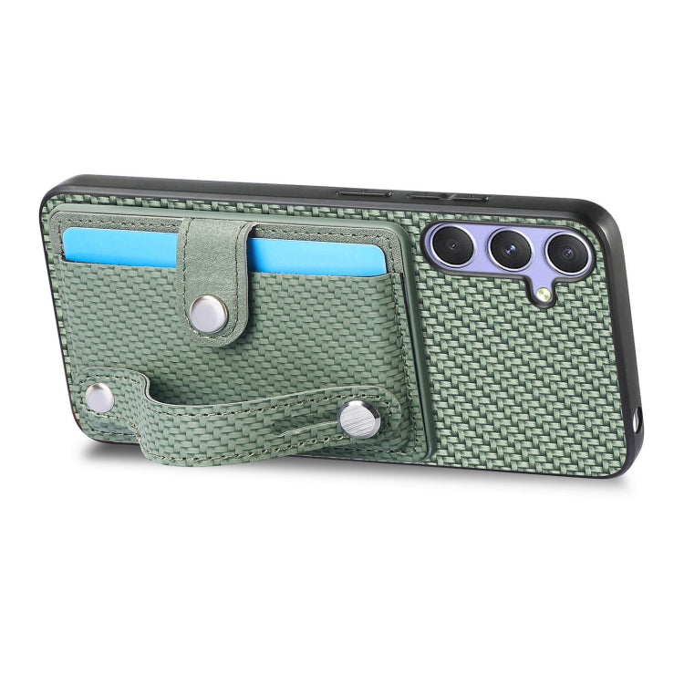 For Samsung Galaxy S25 Ultra 5G Wristband Kickstand Wallet Back Phone Case with Tool Knife(Green) by buy2fix