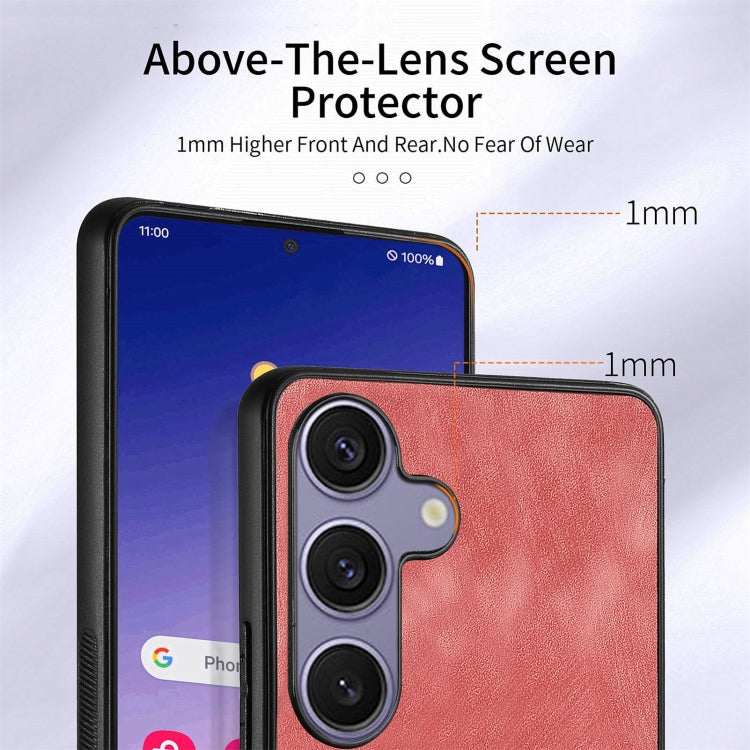 For Samsung Galaxy S25 5G Retro Skin-feel Ring Card Wallet Phone Case(Pink) by buy2fix