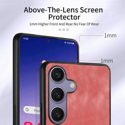 For Samsung Galaxy S25 5G Retro Skin-feel Ring Card Wallet Phone Case(Pink) by buy2fix