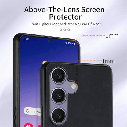 For Samsung Galaxy S25+ 5G Retro Skin-feel Ring Card Wallet Phone Case(Black) by buy2fix