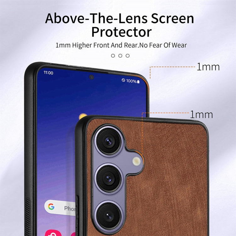 For Samsung Galaxy S25+ 5G Retro Skin-feel Ring Card Wallet Phone Case(Brown) by buy2fix