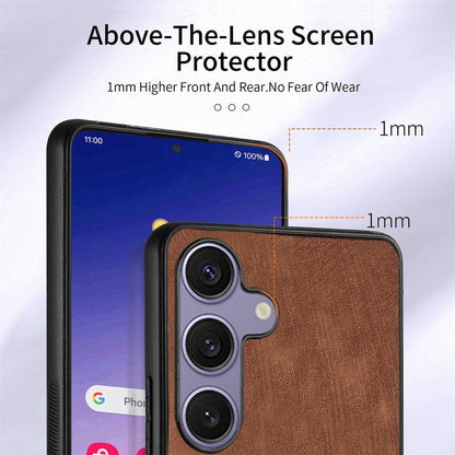 For Samsung Galaxy S25+ 5G Retro Skin-feel Ring Card Wallet Phone Case(Brown) by buy2fix