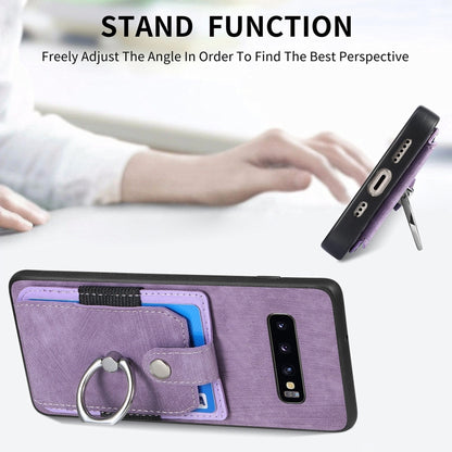 For Samsung Galaxy S25 5G Retro Skin-feel Ring Card Wallet Phone Case(Black) by buy2fix