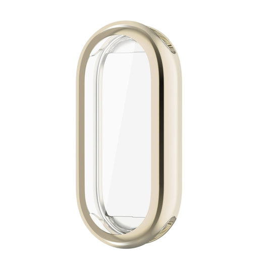 For Xiaomi Mi Band 8 ENKAY Hat-Prince Full Coverage Electroplated Soft TPU Case with Screen Protection(Golden) - Watch Cases by ENKAY | Online Shopping UK | buy2fix
