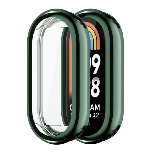 For Xiaomi Mi Band 8 ENKAY Hat-Prince Full Coverage Electroplated Soft TPU Case with Screen Protection(Dark Green) - Watch Cases by ENKAY | Online Shopping UK | buy2fix