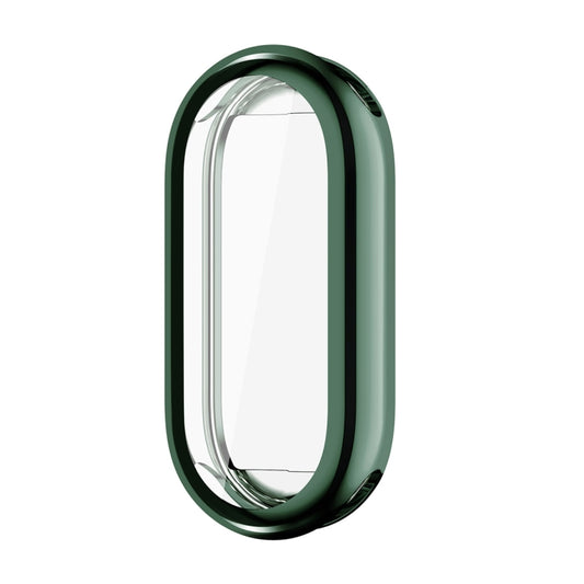 For Xiaomi Mi Band 8 ENKAY Hat-Prince Full Coverage Electroplated Soft TPU Case with Screen Protection(Dark Green) - Watch Cases by ENKAY | Online Shopping UK | buy2fix