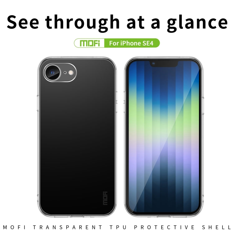 For iPhone 16e MOFI Ming Series Ultra-thin TPU Phone Case(Transparent) - iPhone 16e Cases by MOFI | Online Shopping UK | buy2fix